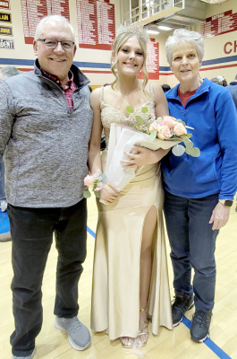 KAMRYN BECKER, daughter of Chris and Brandy Becker, and granddaughter of Bob and Nancy Becker, was crowned Homecoming Queen at Cheney High School last Friday night.