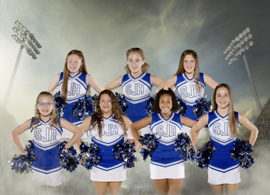 THE STOCKTON JUNIOR HIGH CHEERLEADERS