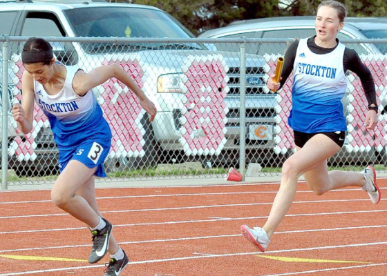 Jalia Creighton and Ava Dix — 4 x 100 at Plainville