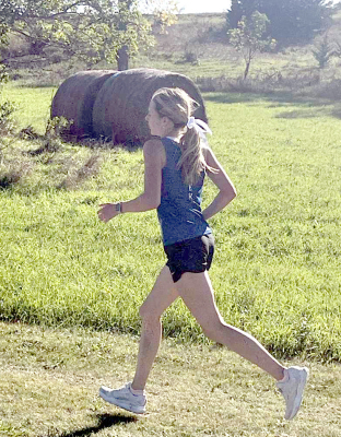CHEYENNE HOETING placed sixth in the NPL Cross Country Meet held last Thursday in Downs. (Courtesy Photo)