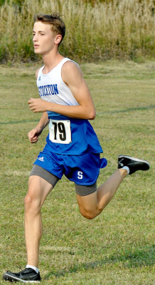JOHNNY HAMEL placed second at the cross country meet held at Webster State Park last Thursday. His time was 19:08.70.