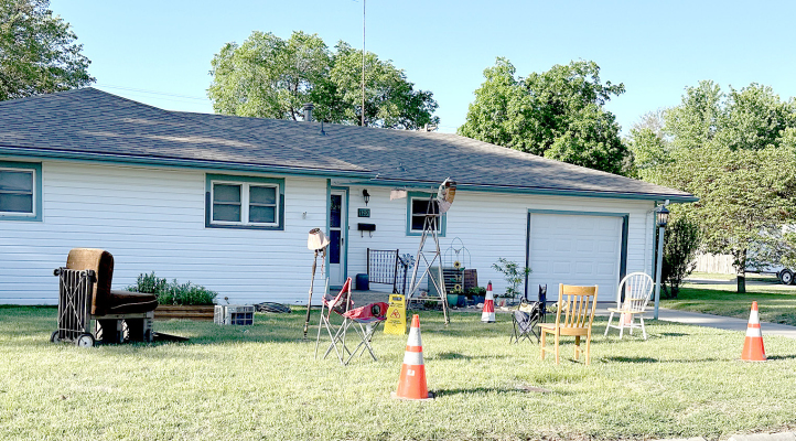 BUT THAT'S NOT ALL— the hijinks kicked off overnight at the home of Plainville teacher Travis Dixon, where his front yard became a canvas for creativity, adorned with a wild assortment of quirky decorations. It’s fun to see these traditions, not only carry on, but also embrace that spirit of harmless pranks! (Courtesy Photo)