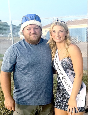 STOCKTON SENIOR ASHLYN HAHN was crowned the 2024 SHS Homecoming Queen last Friday night, 25 years after her father, Travis Hahn was crowned the 1999 SHS Homecoming King.The pair couldn’t pass up commemorating the occasion by donning their respective crowns for a picture following the Homecoming festivities at Tiger Stadium.