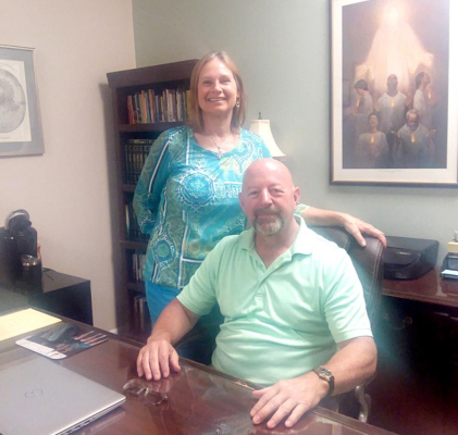 TERRY AND PASTOR MIKE WASHBURN began ministering to the Assembly of God Congregation in Stockton this past spring, and are now looking forward to getting more involved in the community.
