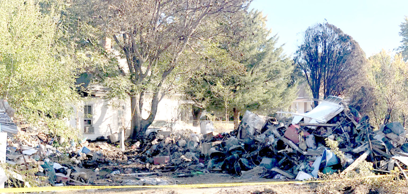 THE HOUSE, located at Third and Main Street in Plainville, was a total loss. The property is owned by Allan and Sheryl LeRock.