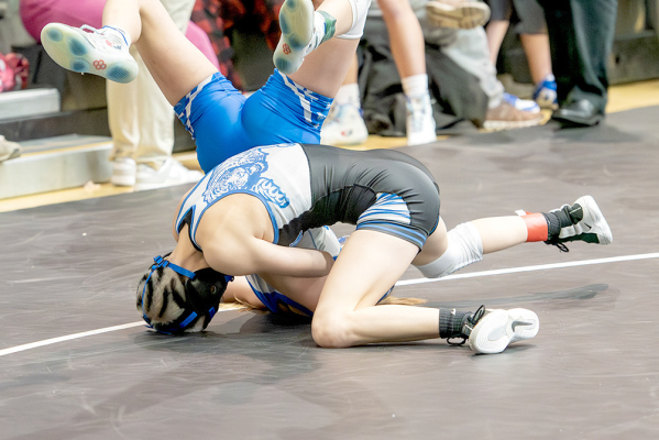Carolina Northup on Friday at State Wrestling in Hays