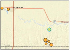 Fifth earthquake in far southern Rooks County