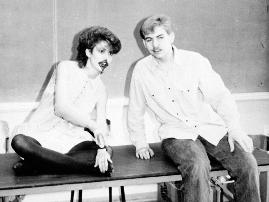 STOCKTON HIGH SCHOOL STUDENTS Lyneatte Bennett and Travis Jones performed their Duet “Boy Meets Girl” at the MCL Forensics Contest, which was held in Stockton in March of 1989.