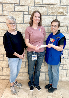 TIERRABROWNOFPLAINVILLE (center) is one of the recipients of the RCH Employee Memorial Scholarships for the 2023-2024 year. Pictured along with Tierra are RCH Scholarship Committee members Diane Maddy (left) and Shirley Comeau, right.