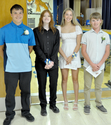 Zach Young, Rachel Dryden, Breckyn Williams and Hayden Hilbrink