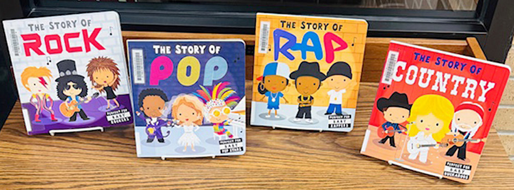 NEW BOARD BOOKS that patrons of all ages will love are now at the Plainville Memorial Library!