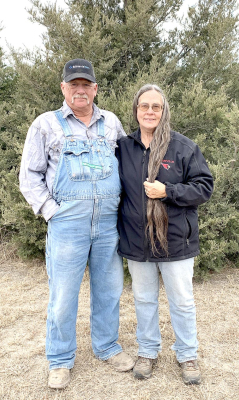 LARRY AND STEPHANIE VOHS of rural Plainville are the 2020 Windbreak Award Winners for Rooks County.