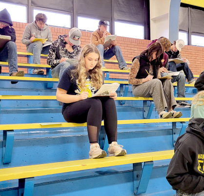 STOCKTON EIGHTH GRADE FFA MEMBER HADLEE STERLING placed first individually at the Northwest District Veterinary Science Contest in Norton held on November 19th. Not only did the Stockton team place first, but they swept the top ten individual spots! Their names and placings are listed in the article. Congratulations!