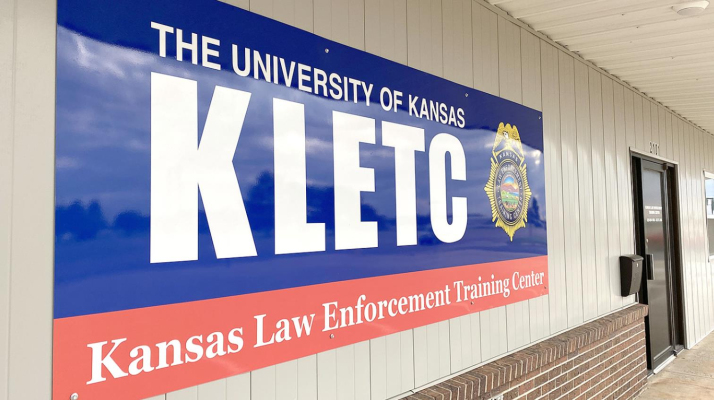 A COLORFUL KLETC SIGN greets those upon entering the new KLETC regional site in Hays. Having this new site will allow KLETC to better serve law enforcement officers and citizens in northwest Kansas.