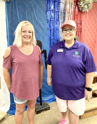 JENNY REICHARD AND ANNA MUIR with the Phillips-Rooks District Extension Office will be working at the booth inside the 4-H Building throughout the Rooks County Free Fair.