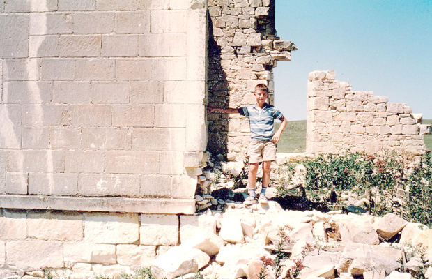 YES, THAT IS BILL SKINNER in the picture by the Goode Castle. It was taken in the early ‘60s. Bill said his family made many trips to Stockton to see his grandmother, Betty (Ethyl Skinner, widow of Judge W.K. Skinner), when she still lived in the Skinner residence at 521 North Cedar Street.