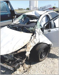 THE TOYOTA automobile that Temmel was driving was a total loss in the accident which took place on August 19.