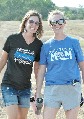 JEN KESLER AND JEAN ANN HOETING were at Webster State  Park last Thursday cheering on the Tiger Cross Country Teams.