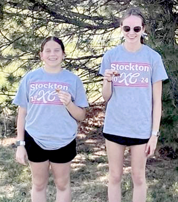 MIA ODLE AND CHEYENNE HOETING were medalists at the TMP cross country meet held on September 7. Mia was 3rd in JV and Cheyenne 6th in Varsity. (Courtesy Photo)