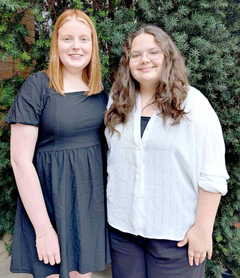 RECEIVING I RATINGS at the High School Regional Solos &amp; Small Ensembles Music Festival at Oberlin on Saturday, April 11th, were SHS Music Students Brenna Odle (for her vocal solo) and Lin Gaffney (for her percission solo).