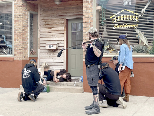 A LOS ANGELES-BASED FILM CREW was in Stockton on Monday shooting scenes for the upcoming movie Through the Curves, set to debut next spring in time for film festivals. Filming took place on Main Street in front of Clubhouse Taxidermy.