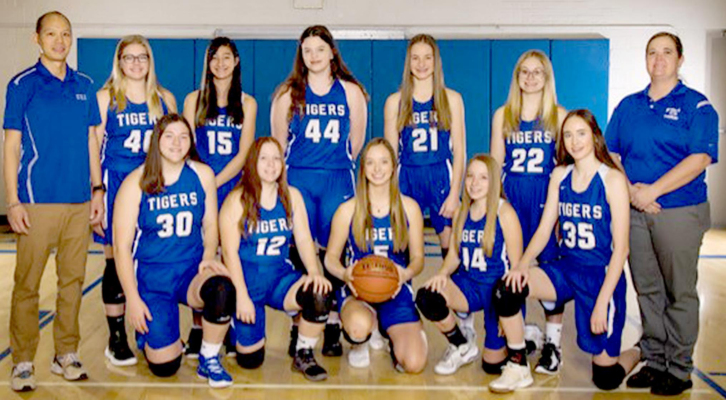 MEMBERS OF THE 2021-22 STOCKTON HIGH SCHOOL GIRLS BASKETBALL TEAM