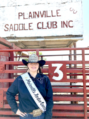 CHEYENE CARLSON was crowned Plainville Rodeo Queen on Saturday, June 10th. She will be the ambassador for her sport for the coming year and attend several KRPA rodeos in the coming months.