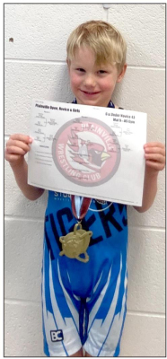JEVIN RUSH went 3-0 and was the Novice Champion in the 6 &amp; Under 43 pound division.