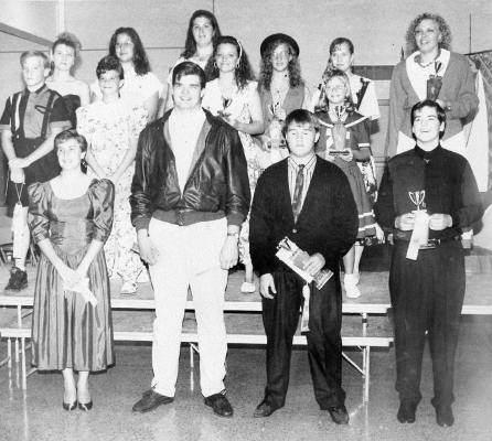 THE 1991 4-H STYLE REVUE reserve and champion winners were (front row, from left) Becky Poore, Kevin Stamper, Jared Stice, Matthew Stamper; (second row) Bobby Kriley, Emily Hrabe, Many Berland, Kelly Grecian, Sarah Koehler; (back row) Tina Lowry, Melanie Haines, Marissa Haines, Amy Lowry, and Grace Kriley.