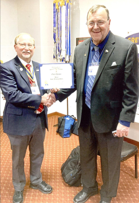 GARRY BAXTER was awarded the Silver Roger Sherman Medal and Certificate at the 139th Kansas Society of the Sons of the American Revolution (SAR) Conference, which was recently held in Abilene, Kansas.