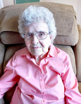 REACHING 100 YEARS OF AGE on Wedneday, May 17th, will be Stockton’s Elda Hamit.