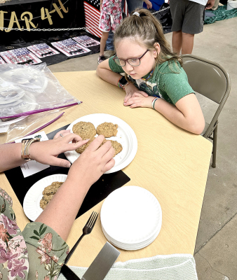 HARPER BECKER with Mt. Pleasant 4-H brought cookies and brownies to the Rooks County Free Fair as her baked goods projects.