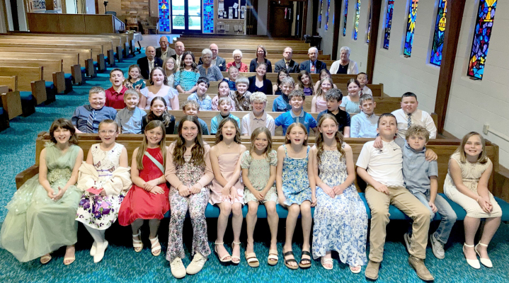 THE PLAINVILLE LIONS CLUB held its annual Fourth-Grade Banquet on April 9th with 39 students from Plainville Elementary and Sacred Heart Grade Schools enjoying a dinner and entertainment from magicians Mike and Glenda Mann.