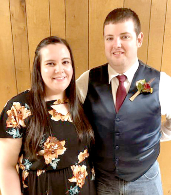 ANGELA RHODEN is pictured with her boyfriend Bryce Reichard. Angela will be teaching first grade in Stockton this school year.