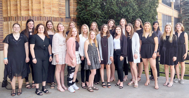 PARTICIPATING in the Regional Solos and Small Ensembles Contest in Oberlin on Saturday, April 9th was the SHS Girls Ensemble (front row, from left): Cheyene Carlson, Addie Struckhoff, Jolee Sterling, Michel Smith, Delanee Bedore, Delany Snyder, Taigen Kerr, Lucie Voss, Emma Yakish, Katy Post; (back row) Mackenzie Kester, Savy Gray, Brin Muir, Ava Dix, Aubrey Kesler, Cappi Hoeting, Tierra Yohon, Jalia Creighton and Ryleigh Gardner.