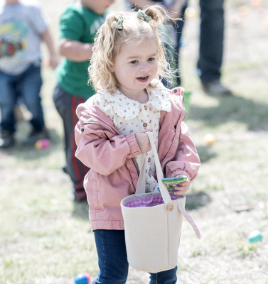 Nola Bender at the Sigma Phi Easter Egg Hunt