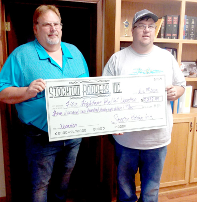 Stockton Fire Department receives donation from Stockton Rodders, Inc.